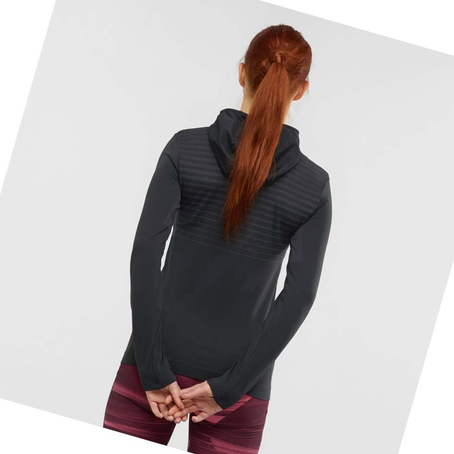 Sudadera Con Capucha Salomon ESSENTIAL SEAMLESS Mujer Negros | MX 2534AHK